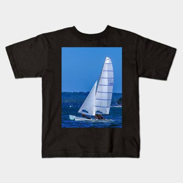 Hobie Cat Sailing Kids T-Shirt by Upbeat Traveler